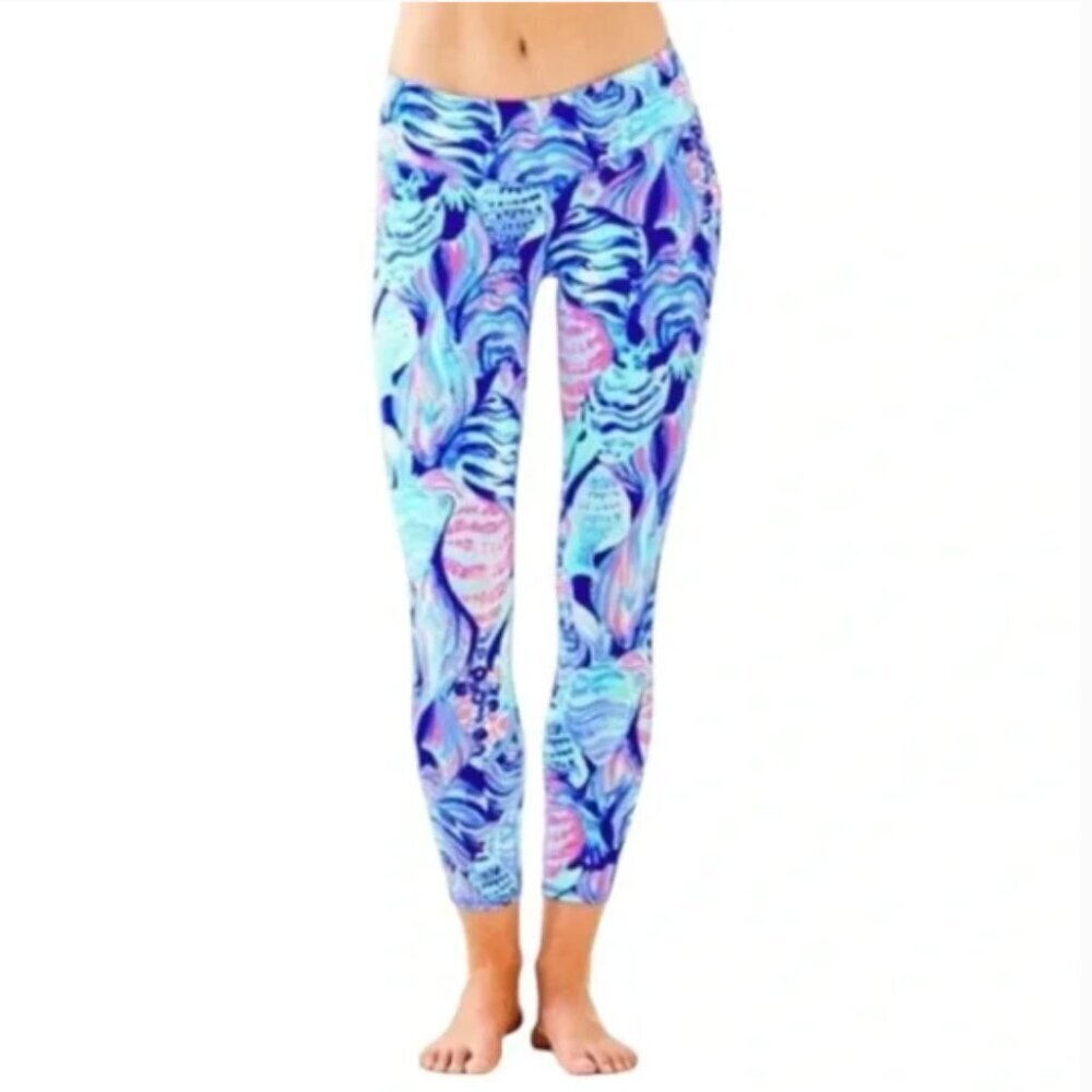 Lilly Pulitzer UPF 50+ Luxletic Tamara legging in Twilight Blue Scale Up Large